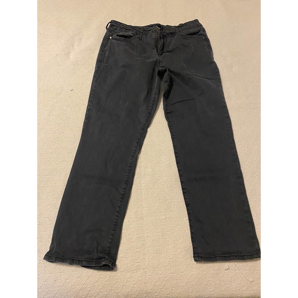 Bandolino Missy Straight Leg Womens Size 14 Petite Black Jeans